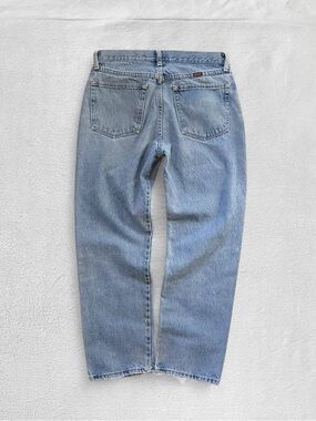 Rustler Light Blue Relaxed Straight Cotton Denim Jeans, Men’s 32 x 30